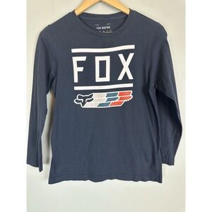 Fox Racing Logo Youth Large Long Sleeve Shirt Motocross MX Dirt Bike Graphic Tee